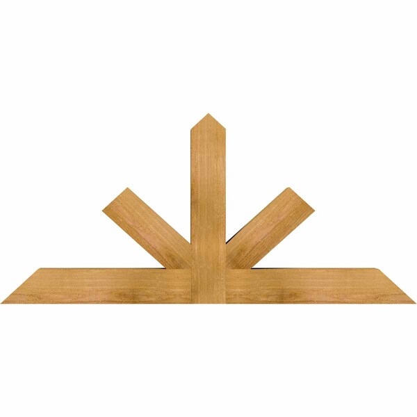 Ekena Millwork Saratoga Rough Sawn Timber Gable Bracket, Western Red Cedar, 48"W x 22"H x 4"D x 4"F, 11/12 Pitch GBW048X22X0404SAR00RWR - main